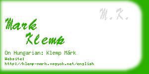 mark klemp business card